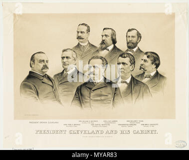 Presidente di Cleveland e il suo gabinetto c 1885 Foto Stock