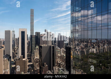 "Cityscape con grattacieli di New York City, Stati Uniti d'America" Foto Stock