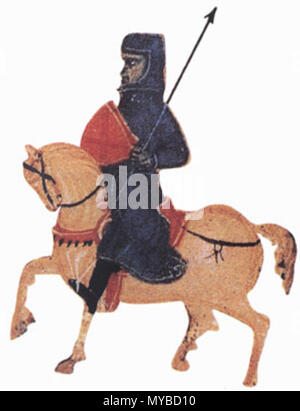 . Bertran de Born . Il XIII secolo. [[Utente:]] 72 Bertran de Born - BN MS fr 12473 Foto Stock