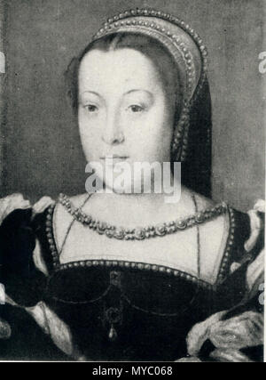 . Inglese: Ritratto di Catherine de Médicis. Polski: Portret Catherine de Médicis. 115 Clouet Ritratto di signora Foto Stock