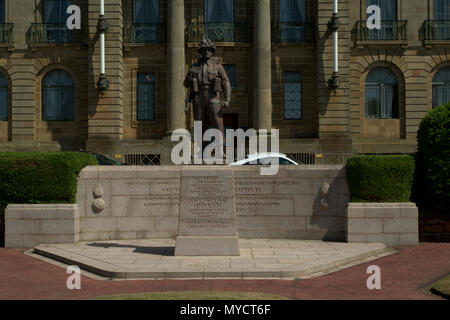 Royal Scots Fusiliers statua commemorativa Foto Stock