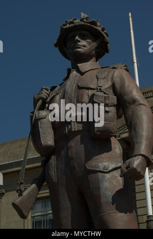 Royal Scots Fusiliers statua commemorativa Foto Stock