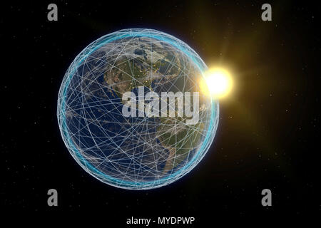 La connettività globale, illustrazione concettuale. Foto Stock