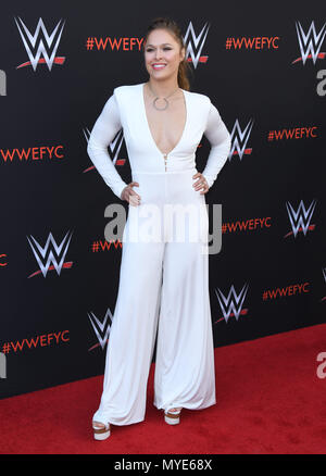 A nord di Hollywood, CA, Stati Uniti d'America. 8 Giugno, 2018. 06 Giugno 2018 - a nord di Hollywood, California - Ronda Rousey. WWE FYC evento tenutosi a Saban Media Center presso la Accademia di televisione. Photo credit: Birdie Thompson/AdMedia Credito: Birdie Thompson/AdMedia/ZUMA filo/Alamy Live News Foto Stock