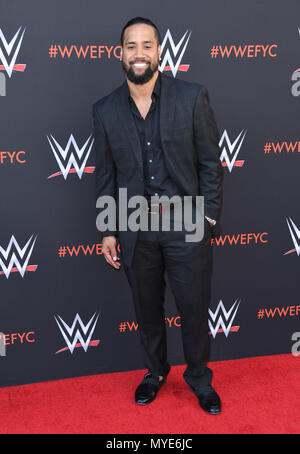 A nord di Hollywood, CA, Stati Uniti d'America. 8 Giugno, 2018. 06 Giugno 2018 - a nord di Hollywood, California - Jimmy OSU. WWE FYC evento tenutosi a Saban Media Center presso la Accademia di televisione. Photo credit: Birdie Thompson/AdMedia Credito: Birdie Thompson/AdMedia/ZUMA filo/Alamy Live News Foto Stock