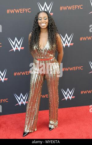 A nord di Hollywood, CA. Il 6 giugno, 2018. Naomi presso gli arrivi per World Wrestling Entertainment WWE evento FYC, Saban Media Center al Television Academy, North Hollywood CA Giugno 6, 2018. Credito: Dee Cercone/Everett raccolta/Alamy Live News Foto Stock