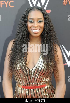 A nord di Hollywood, CA. Il 6 giugno, 2018. Naomi presso gli arrivi per World Wrestling Entertainment WWE evento FYC, Saban Media Center al Television Academy, North Hollywood CA Giugno 6, 2018. Credito: Dee Cercone/Everett raccolta/Alamy Live News Foto Stock