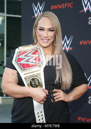 A nord di Hollywood, CA. Il 6 giugno, 2018. Nia Jax, della WWE First-Ever Emmy " per la vostra considerazione' evento al Saban Media Center in North Hollywood, la California il 6 giugno 2018. Credito: Faye Sadou/media/punzone Alamy Live News Foto Stock