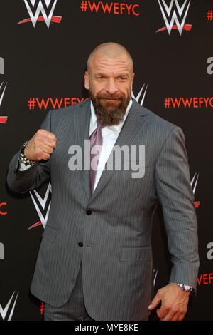 A nord di Hollywood, CA. Il 6 giugno, 2018. Paul Levesque, Triple H a arrivi per World Wrestling Entertainment WWE evento FYC, Saban Media Center al Television Academy, North Hollywood CA Giugno 6, 2018. Credito: Priscilla concedere/Everett raccolta/Alamy Live News Foto Stock