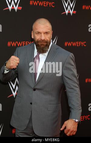 A nord di Hollywood, CA. Il 6 giugno, 2018. Paul Levesque, Triple H a arrivi per World Wrestling Entertainment WWE evento FYC, Saban Media Center al Television Academy, North Hollywood CA Giugno 6, 2018. Credito: Priscilla concedere/Everett raccolta/Alamy Live News Foto Stock