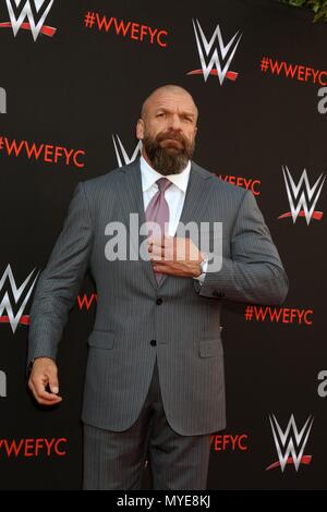 A nord di Hollywood, CA. Il 6 giugno, 2018. Paul Levesque, Triple H a arrivi per World Wrestling Entertainment WWE evento FYC, Saban Media Center al Television Academy, North Hollywood CA Giugno 6, 2018. Credito: Priscilla concedere/Everett raccolta/Alamy Live News Foto Stock