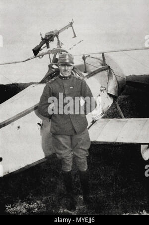. Magyar: Francesco Baracca (1888-1918) olasz ászpilóta . tra il 1912 e il 1918. Sconosciuto 185 Francesco Baracca Foto Stock