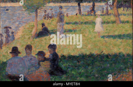 207 Georges Seurat - Étude pour la Grande Jatte PC 119 Foto Stock