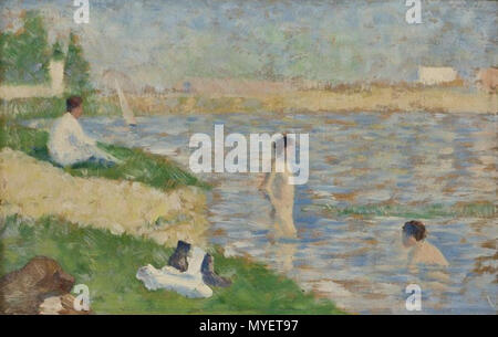 207 Georges Seurat - Étude pour un baignade á Asniers PC 95 Foto Stock