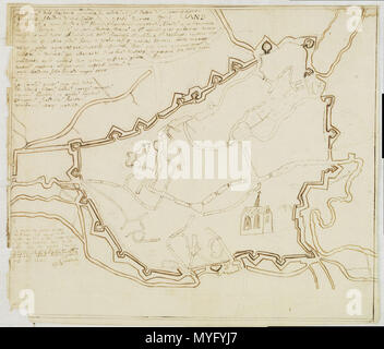 . Inglese: Gandauu Urbs flandria primaria . 22 Gennaio 2013 13:47:41. Anonimo; Francia, ca. 1670-1700 202 Gandauu Urbs flandria primaria Foto Stock