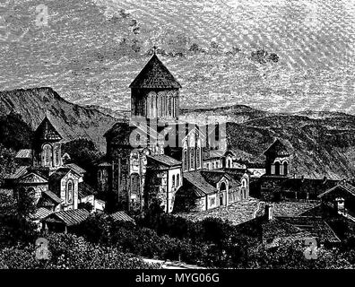 . Inglese: Monastero di Gelati vicino a Kutaisi, Georgia (Roskoschny, 1884) . 1884. Sconosciuto 204 monastero di Gelati (Roskoschny, 1884) Foto Stock