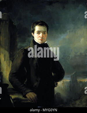 . William George Bonnar Meikle Kemp, 1795 - 1844. Architetto e designer del monumento di Scott circa 1840 Kemp, che aveva inizialmente addestrato come un falegname, era uno dei 54 concorrenti nel 1836 Concorso per un Walter Scott memorial a Edimburgo. Ispirato dalle rovine medievali e architettura gotica, entrò sotto lo pseudonimo di Giovanni Morvo, un nome che viene visualizzato come iscrizione sulla Melrose Abbey ed è pensato per essere stata di un muratore lavorando sull'edificio. Le proposte che gli è valso uno dei tre premi, e quando la concorrenza è stata eseguita nuovamente nel 1838 Kemp ha vinto la commissione. Inizialmente controvers Foto Stock