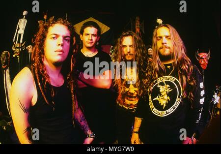 SEPULTURA fotografato a Tempe, Arizona USA nel 1995. Foto © Kevin Estrada / MediaPunch, Inc. ***Negoziare la tariffa prima di utilizzare*** Foto Stock