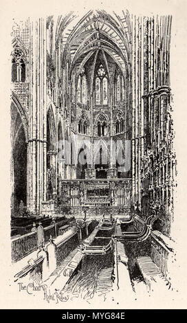 . Inglese: illustrazione di Herbert Railton (1857-1910), da un breve racconto di Westminster Abbey (1894) da WJ Loftie . Il 16 novembre 2009. Man vyi 238 Herbert Railton il coro un breve resoconto di Westminster Abbey 1894 Foto Stock