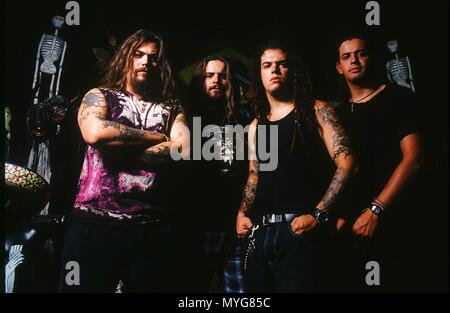 SEPULTURA fotografato a Tempe, Arizona USA nel 1995. Foto © Kevin Estrada / MediaPunch, Inc. ***Negoziare la tariffa prima di utilizzare*** Foto Stock