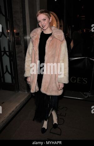 Londra, UK, 8 Febbraio 2018: Lily Cole assiste il London Evening Standard British Film Awards al Claridges Hotel di Londra Foto Stock