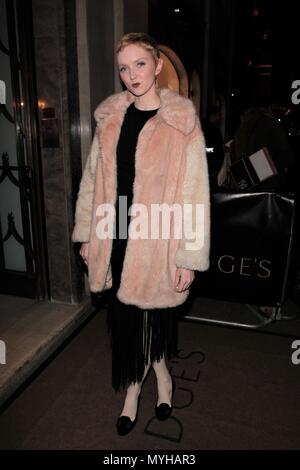 Londra, UK, 8 Febbraio 2018: Lily Cole assiste il London Evening Standard British Film Awards al Claridges Hotel di Londra Foto Stock