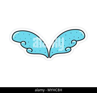 Magic Wings sticker illustrazione vettoriale Illustrazione Vettoriale