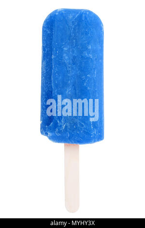 Ghiaccioli gelati per lecca-lecca gelato Gelato estate blu isolato su uno sfondo bianco Foto Stock