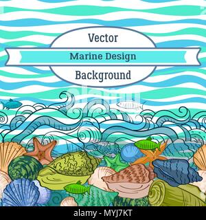 Mare modello esotico Illustrazione Vettoriale