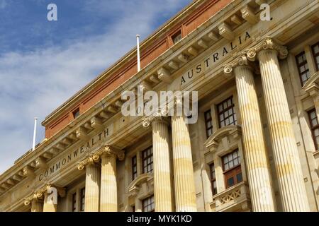 Storica Banca del Commonwealth of Australia edificio, Perth, Western Australia Marzo 2018 | Utilizzo di tutto il mondo Foto Stock