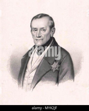 . Deutsch: Senfft Ludwig von Pilsach (1774-1853), diplomatico, österreichischer Gesandter in München . 1850. zeitgenössicher Litograph 332 Senfft Ludwig von Pilsach Foto Stock