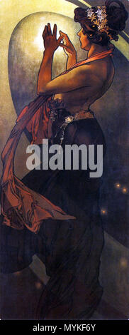 . Inglese: La stella della sera, da Alfons Mucha. 1902. Alphons Mucha 377 Mucha stella polare Foto Stock