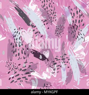 Militari di camuffamento di texture con alberi, rami, erba e acquerello macchie Illustrazione Vettoriale