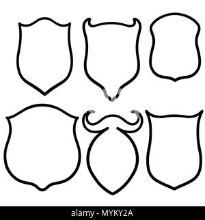 Banner vettore impostato su sfondo bianco. Gli adesivi di natale. Cornici e bordi collezione. Illustrazione Vettoriale