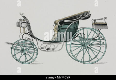 . Park phaeton, 1906. Uno di una serie di disegni o modelli per i vari tipi di a cavallo il trasporto da J & C Cooper pubblicato in carrozzieri e Wheelwrights' Arte ufficiale. circa 1906. Unattributed 409 Park phaeton, 1906. Foto Stock