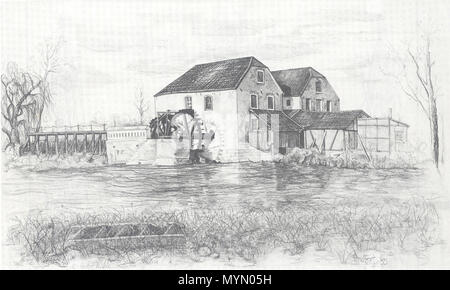 . Deutsch: Die Neubrücker Mühle im Jahr 1930 . 1 gennaio 1930. LeoLibero 385 Neubruecker Muehle um 1930 Foto Stock