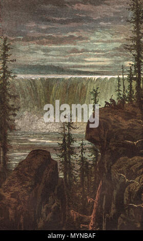 Cascate del Niagara nel XIX secolo Foto Stock