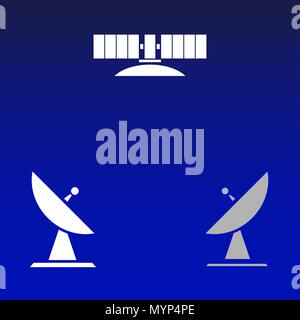 L'icona del satellite button Illustrazione Vettoriale