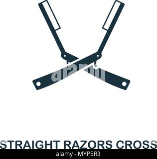 Rasoi a lama libera icona a forma di croce. Piatto icona di stile design. UI. Illustrazione di rasoi a lama libera icona a forma di croce. Pittogramma isolato su bianco. Pronto per l'uso nella progettazione web, applicazioni software, stampa. Illustrazione Vettoriale