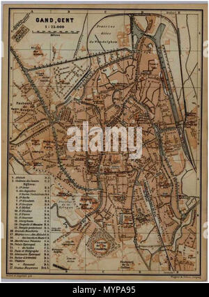 . Inglese: Plattegrond 1888 Gent . Il 13 marzo 2012. Sconosciuto 426 Plattegrond 1888 Gent Foto Stock