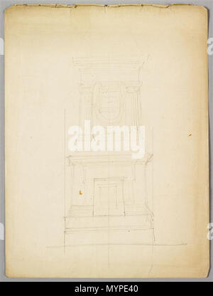 439 Projet pour la sépulture de Delacroix au cimetière du Père Lachaise 05 Foto Stock