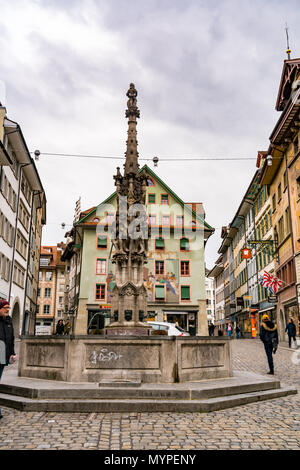 Lucerna, Svizzera - 30 Marzo 2018 : visualizzare presso la Old Street di Lucerna a marzo 30, 2018 Foto Stock