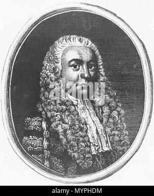 . Ritratto di Robert Hooke eventualmente dal suo libro la sua Micrographia. (Questo non è probabilmente un ritratto di Robert Hooke, vedere en:Talk:Robert Hooke#Hooke immagine.3F e di seguito) . Questo file è privo di informazioni sull'autore. 457 Robert Hooke ritratto Foto Stock