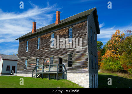 Town Hall, Fayette Historic State Park, Michigan Foto Stock