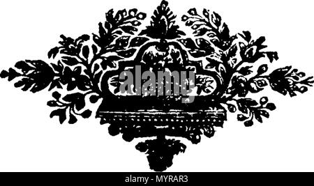 . Inglese: Fleuron dal libro: un saggio verso un universale e grammatica razionale; insieme con le regole di apprendimento latino, in inglese il versetto. Precedentemente noto come composta dal sig. Shirley, il migliore poeta drammatico nel suo tempo, (vedere legno Athen. Oxoniens. p. 377.) al quale è allegato'd la particelle di Latina, e un catalogo di oltre due mila parole lo stesso (la terminazione esclusa) in inglese come in latino, &c. Per l'uso del principe William. 328 Un saggio verso un universale e grammatica razionale; insieme con le regole di apprendimento latino, in inglese il versetto Fleuron T095212-8 Foto Stock