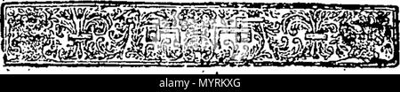 . Inglese: Fleuron dal libro: un saggio verso una grammatica razionale; con regole semplici in inglese, per imparare il latino; raccolti dalle diverse grammatiche di Milton, Shirley, Johnson, Portroyal, &c. Per l'uso del principe William. Al quale è allegato'd, le particelle di Latina, e un catalogo di oltre due mila parole (terminazioni esclusa) lo stesso in inglese come in latino. 328 Un saggio verso una grammatica razionale; con regole semplici in inglese Fleuron T094218-12 Foto Stock