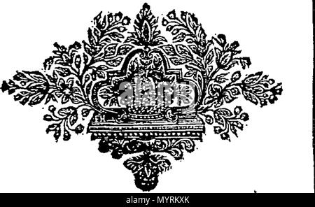 . Inglese: Fleuron dal libro: un saggio verso una grammatica razionale; con regole semplici in inglese, per imparare il latino; raccolti dalle diverse grammatiche di Milton, Shirley, Johnson, Portroyal, &c. Per l'uso del principe William. Al quale è allegato'd, le particelle di Latina, e un catalogo di oltre due mila parole (terminazioni esclusa) lo stesso in inglese come in latino. 328 Un saggio verso una grammatica razionale; con regole semplici in inglese Fleuron T094218-3 Foto Stock