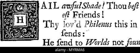 . Inglese: Fleuron dal libro: un saggio su amicizia; offrire'd con vista di un infelice gentleman, decd. e un mostro appena striscia'd di potenza in cui egli ha abus'd ed è ultimamente ci ritorno in Inghilterra. Insieme con authentick copie di lettere e documenti di importanza, corroborino e conferma di tutte le parti di un dato carattere in un tardo Pubblicità: e dimostrando che nessuna ingiustizia è stato fatto dall'autore al Monster; ma insistendo sul fatto che la giustizia dovrebbe essere fatto da lui per alcuni che egli ha injur'd. Da un servo fedele e soldato di sua maestà. 329 un saggio su amicizia Foto Stock