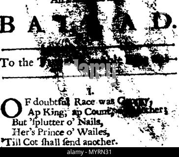 . Inglese: Fleuron dal libro: Un nuovo eccellente ballata. Per la sintonizzazione del nobile [sic] gara è stata-- 332 Un nuovo eccellente ballata. Per la sintonizzazione del nobile (sic) gara è stata- Fleuron T226127-1 Foto Stock