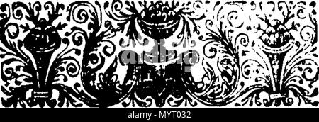 . Inglese: Fleuron dal libro: anatomia epitomized ed illustrato: contenenti, I. un conciso e semplice descrizione di tutte le parti del corpo umano e insieme con i loro vari usi nell'animale Oeconomy. II. Una grande scelta e raccolta di sculture, presentando un proprio idea della figura, dimensioni, situazione, connessione e usi delle diverse parti del corpo, in diciassette folio di rame-piastre. Da M. N. B.A. 355 Anatomia epitomized ed illustrato- CONTENENTI I Fleuron N016279-3 Foto Stock